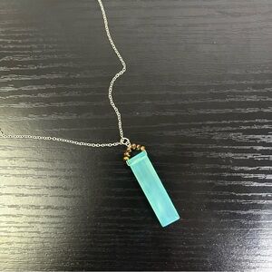 New: Genuine Aquamarine Gemstone Necklace